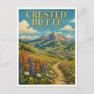 Crested Butte Colorado Wildflowers GeoSaga Postkarte