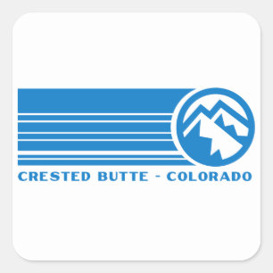 Crested Butte Mountain Resort Colorado Quadratischer Aufkleber