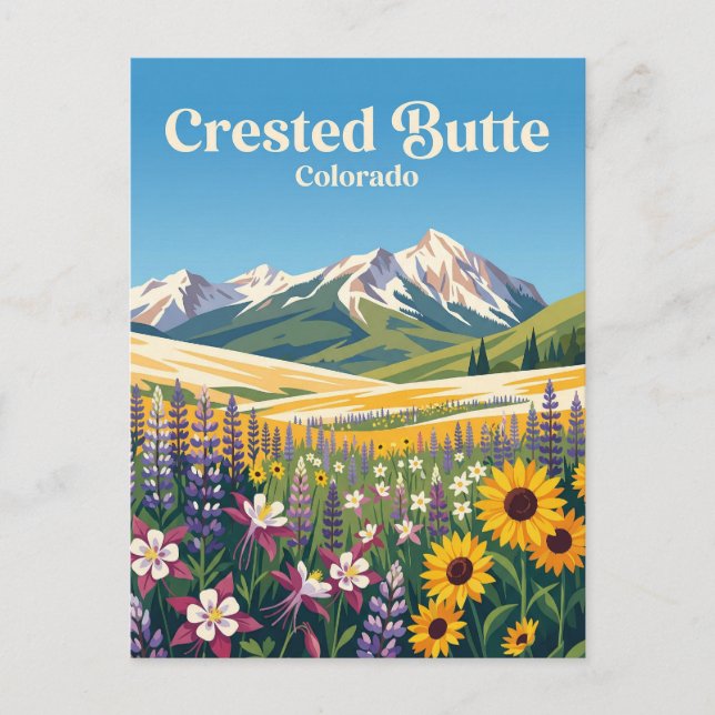 Crested Butte USA Postkarte (Vorderseite)