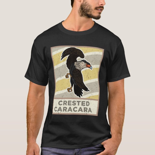 Crested caracara birds biologist ornithologist bir T-Shirt (Vorderseite)