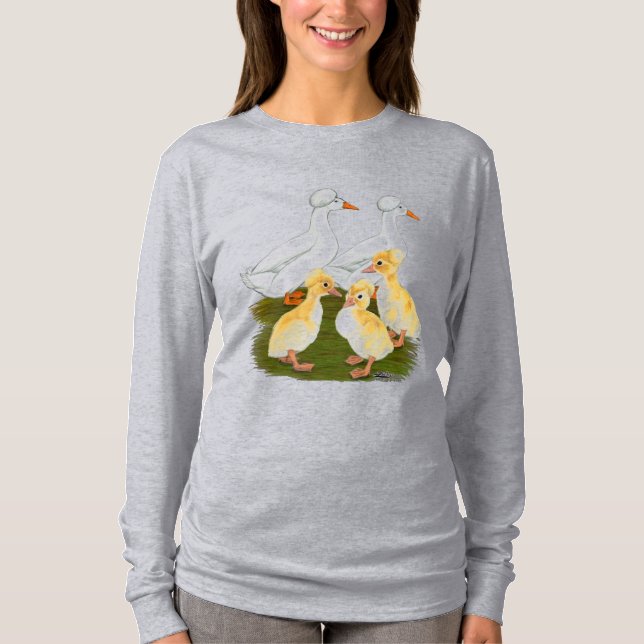 Crested Duck Family T-Shirt (Vorderseite)