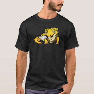 Crested Gecko Lizard Eyelash Gecko Reptile mit KN T-Shirt