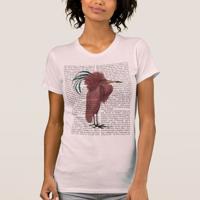 Crested Marsala Bird T-Shirt (Vorderseite)