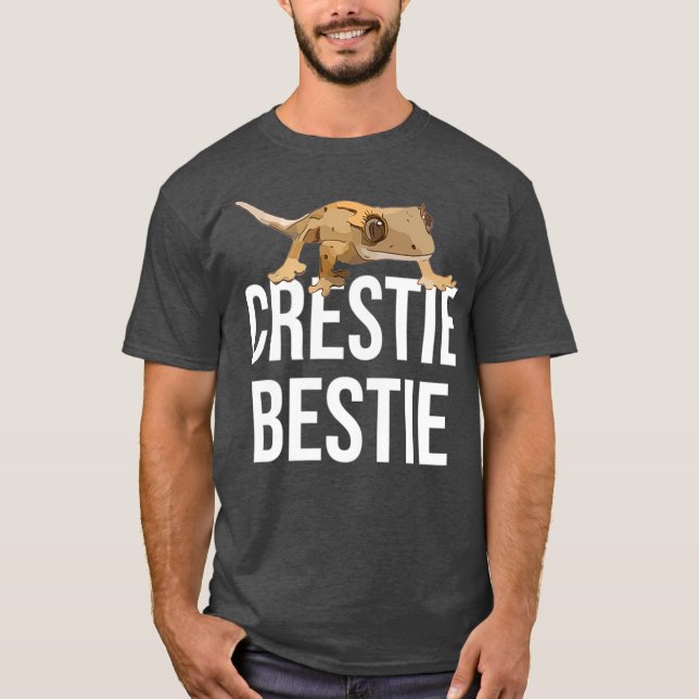 Crestie Bestie Crested Gecko Reptile Lizard Pet T-Shirt (Vorderseite)