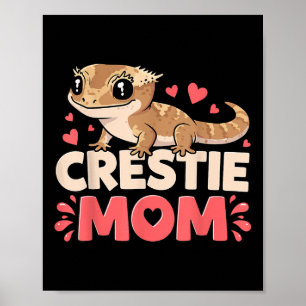 Crestie Mama Crested Gecko Reptile Lover Mütter Da Poster