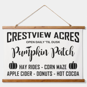 CRESTVIEW ACS PUMPKIN PATCH WANDTEPPICH MIT HOLZRAHMEN