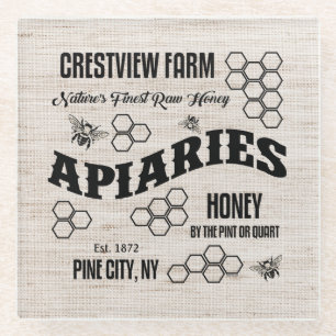 CRESTVIEW FARM APIARIARIES GLASUNTERSETZER