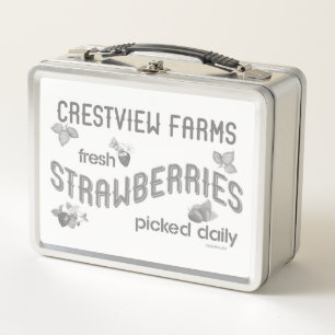 CRESTVIEW FARMS FRESH STRAWBERRIES METALL BROTDOSE