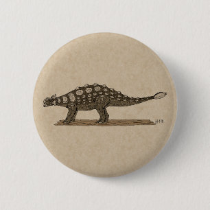 Cretaceus Dinosaurier Ankylosaurus Button