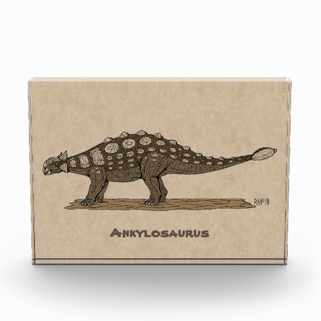 Cretaceus Dinosaurier Ankylosaurus Fotoblock (Vorderseite)