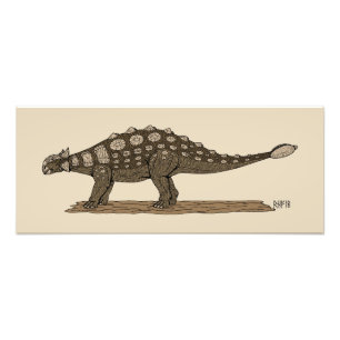 Cretaceus Dinosaurier Ankylosaurus Fotodruck
