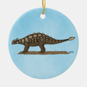 Cretaceus Dinosaurier Ankylosaurus Keramik Ornament