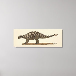 Cretaceus Dinosaurier Ankylosaurus Leinwanddruck