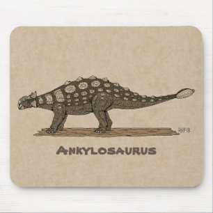 Cretaceus Dinosaurier Ankylosaurus Mousepad
