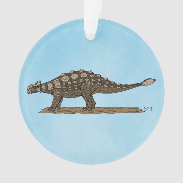 Cretaceus Dinosaurier Ankylosaurus Ornament (Vorderseite)