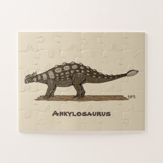 Cretaceus Dinosaurier Ankylosaurus Puzzle (Horizontal)