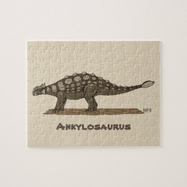 Cretaceus Dinosaurier Ankylosaurus Puzzle (Horizontal)