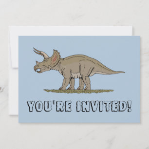 Cretaceus Dinosaurier Triceratops Einladung