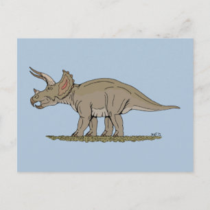 Cretaceus Dinosaurier Triceratops Postkarte