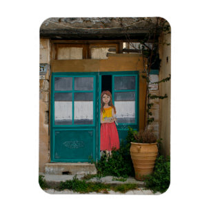 Cretan Girl Mural Magnet