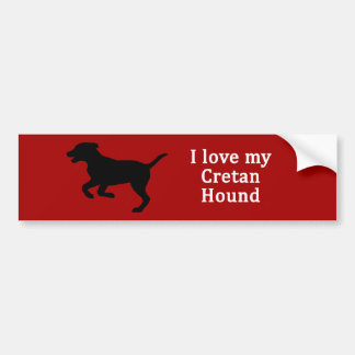 Cretan Hound Dog Liebe Autoaufkleber