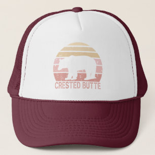 Crete Butte Colorado Retro Bär Truckerkappe