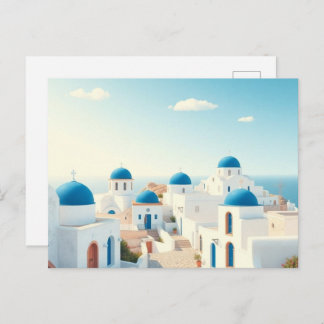 Crete Greece Vintage Travel Art Postcard  Postkarte