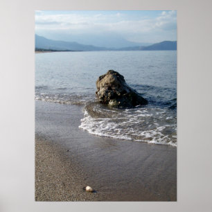 Crete Seascape Rock Print Poster