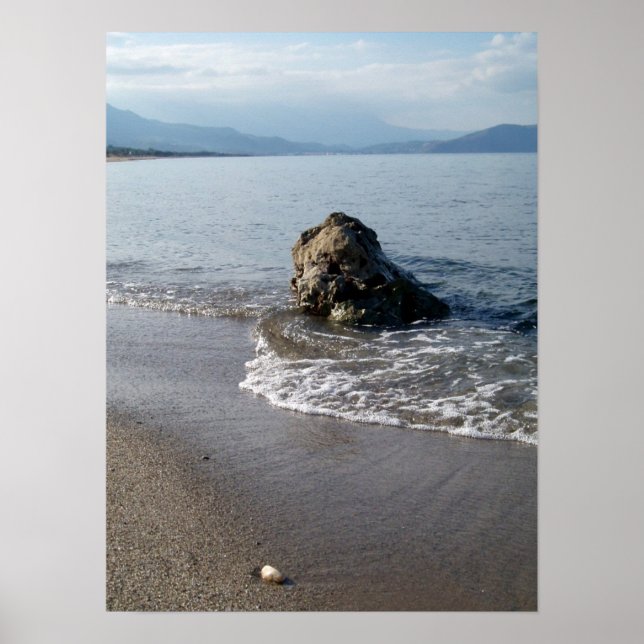 Crete Seascape Rock Print Poster (Vorne)