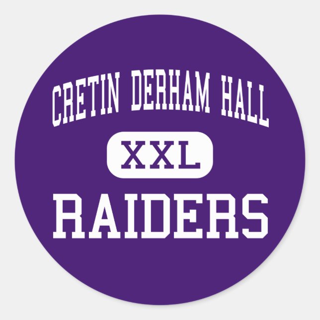 Cretin Derham Hall - Raiders - Hoch - Saint Paul Runder Aufkleber (Vorderseite)
