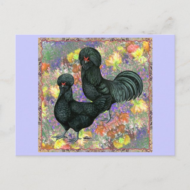 Crevecours und Blume Postkarte (Vorderseite)