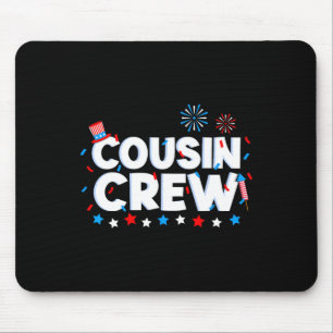 Crew 4. Juli Patriotic American Family Matchin Mousepad