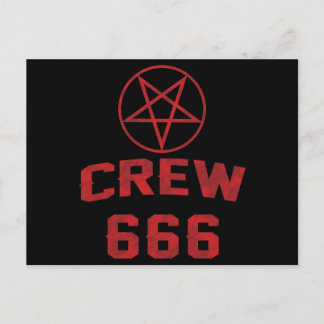 Crew 666 Pentagram Postkarte