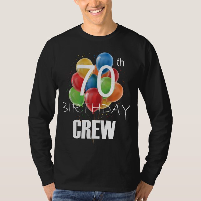 Crew 70 Party Crew Gruppe Männer LS T-Shirt (Vorderseite)