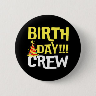 Crew am Geburtstag Button