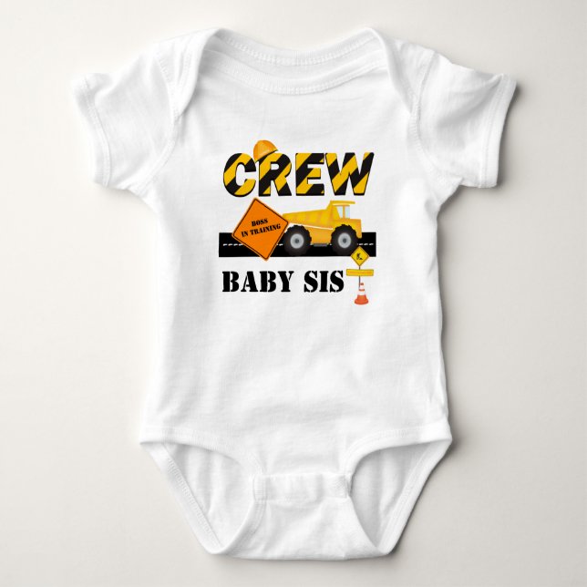 Crew Baby-Sis Bodysuit Maßgeschneiderte Aufnahme Baby Strampler (Vorderseite)