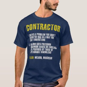 Crew Baugewerbe Funny Contractor Prämie T-Shirt