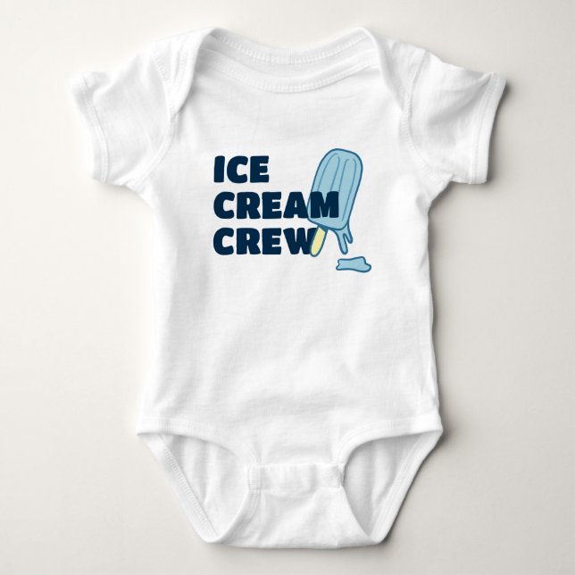 Crew Blue Ice Creme Baby Strampler (Vorderseite)