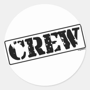 Crew Briefmarke Runder Aufkleber