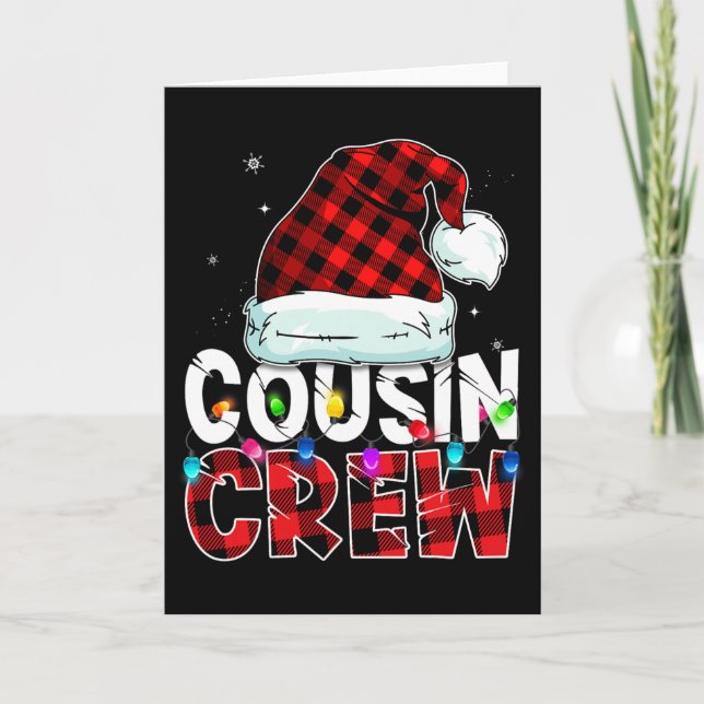 Crew Buffalo Red Kariert Pajamas Fa Karte (Vorderseite)