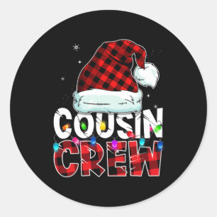 Crew Buffalo Red Kariert Pajamas Fa Runder Aufkleber
