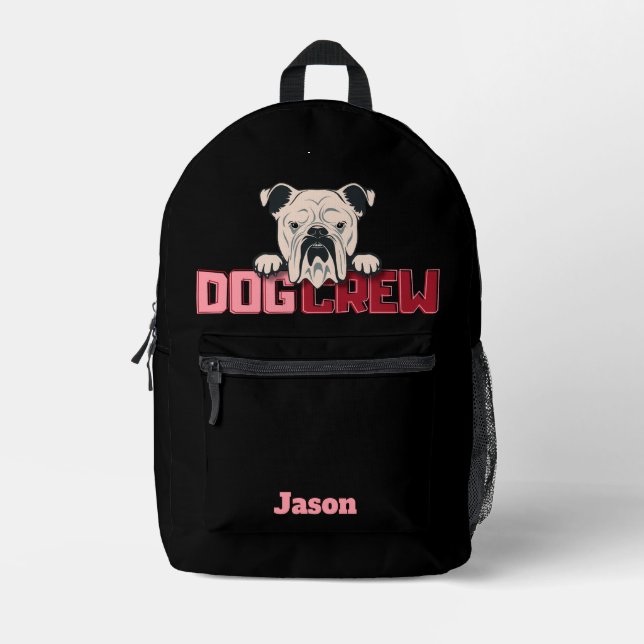 Crew Bulldog Custom Bedruckter Rucksack (Vorderseite)