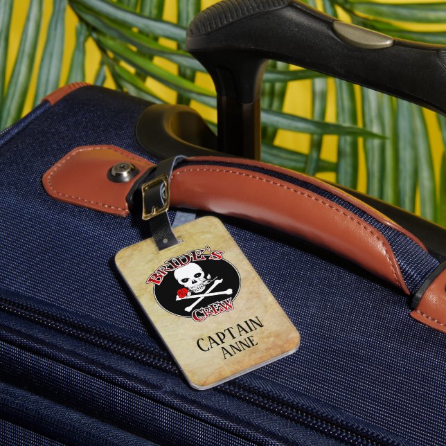 Crew der personalisierten Braut Gepäckanhänger (Vorderseite Insitu 1)