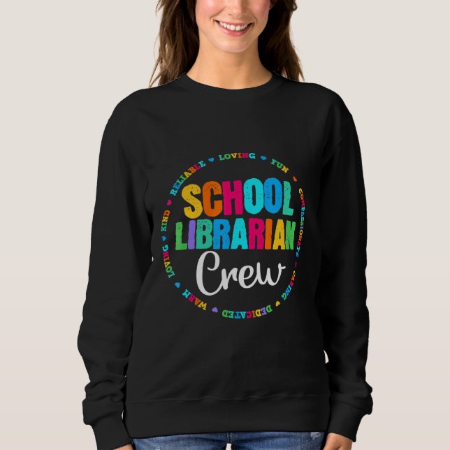 Crew der Schule Rainbow Colorful Library Ele Sweatshirt (Vorderseite)