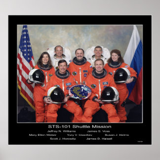 Crew der Shuttle-Mission STS-101 - 2000 Poster