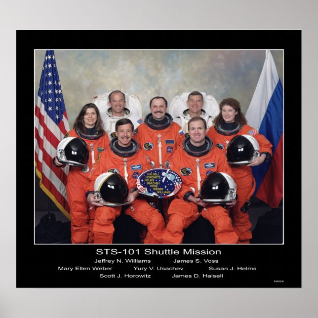 Crew der Shuttle-Mission STS-101 - 2000 Poster (Vorne)