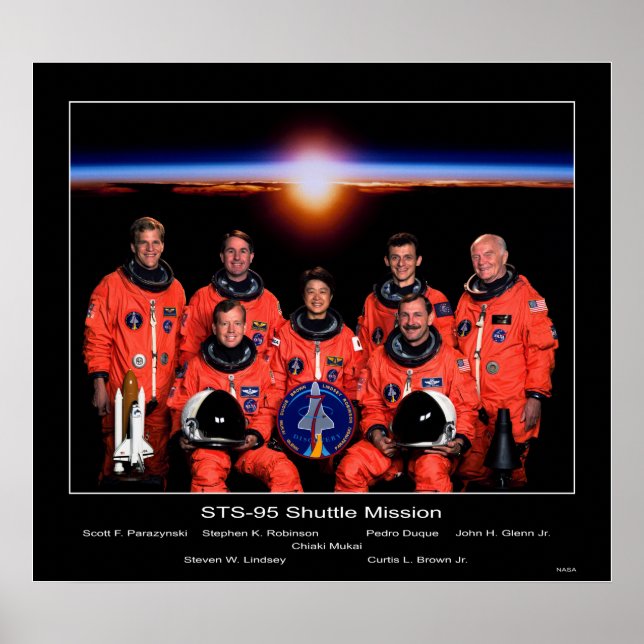 Crew der Shuttle-Mission STS-95 Poster (Vorne)
