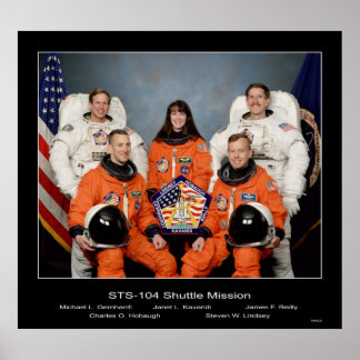 Crew der - STS-104-Shuttle-Mission - 1002 Poster