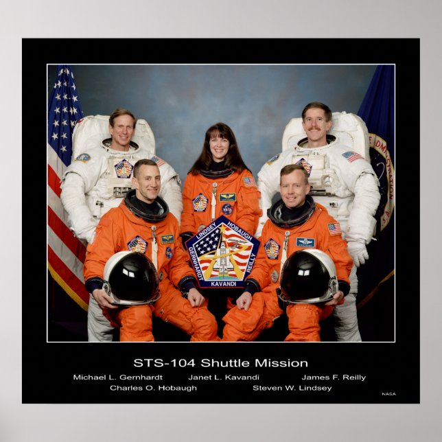 Crew der - STS-104-Shuttle-Mission - 1002 Poster (Vorne)
