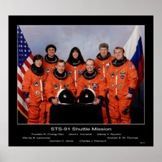 Crew der STS-91 Shuttle Mission.. Poster